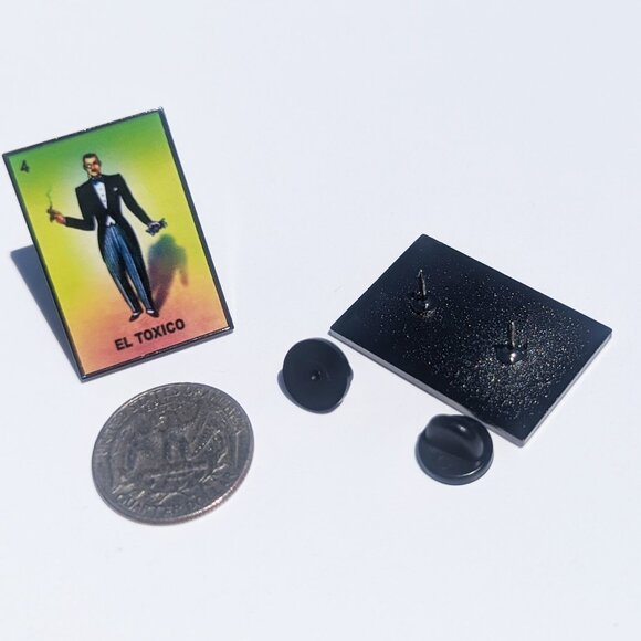El Toxico Pin Loteria Pin For Caps Clothing Enamel Badge Polaca Mexican Game Pin - Picture 2 of 5